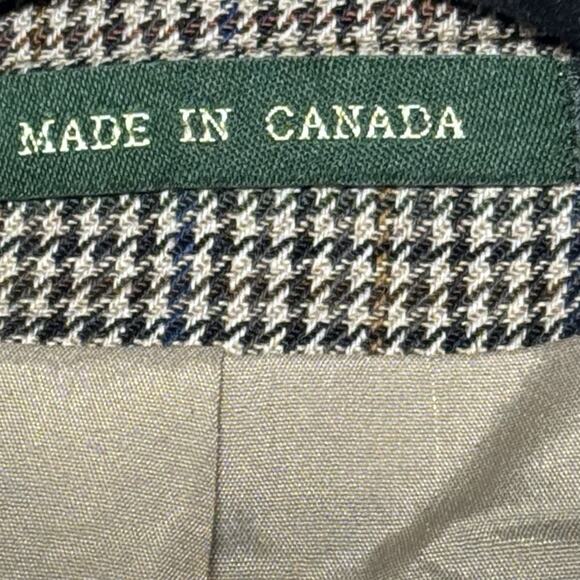 Vintage Lauren Ralph Lauren Blazer 44R Wool Houndstooth Windowpane Sport Coat - Picture 8 of 16